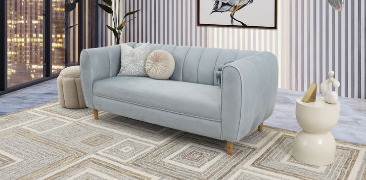 Sofá 3 Plazas Castell Plata