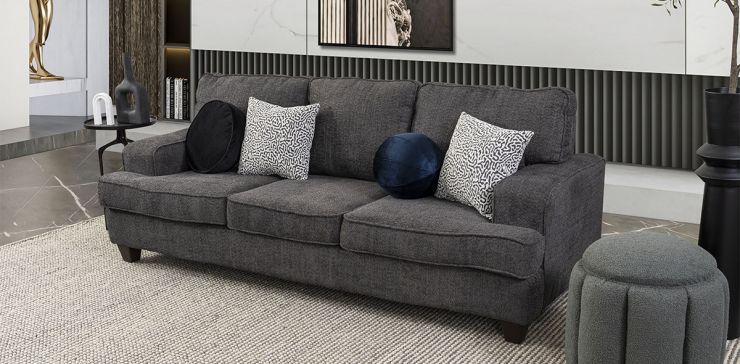 Sofá 3 Plazas Atlántica Gris 