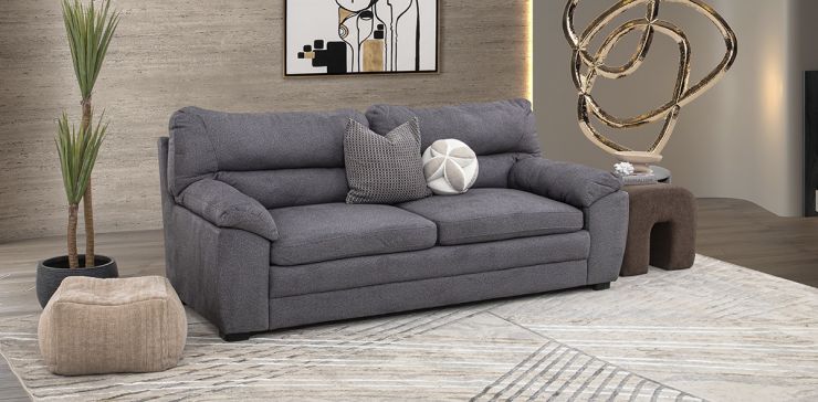 Sofá 3 Plazas Balam Gris Smoke