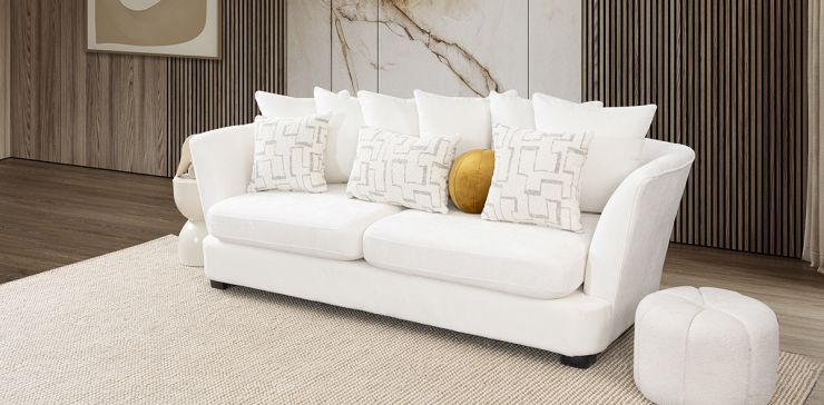 Sofá 3 Plazas Opulent Blanco