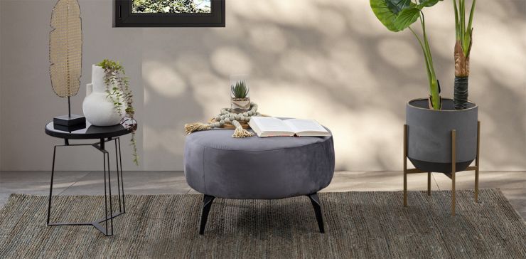Taburete Mediano Bellavue Gris Oxford