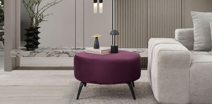  Taburete Mediano Bellavue Morado 