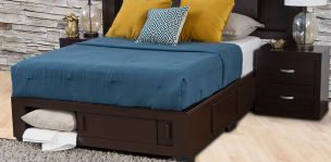 Base De Cama Cajonera Matrimonial Koren Café Moka