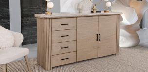 Aparador De Mármol Tinnie CL Beige