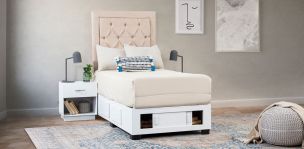 Base De Cama Cajonera Individual Koren Blanco