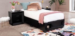 Base De Cama Cajonera Individual Koren Café