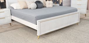 Base De Cama King Size Akira Blanco