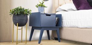 Buró Con Revistero Zeus Azul