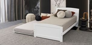 Cama Individual Con Cama Baja Tommy PL Blanco