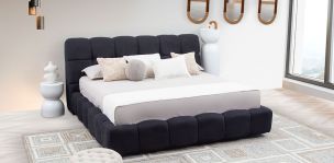 Cama King Size Dakota Gris Charcoal