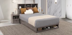 Cama Matrimonial Mateo Gris