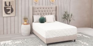 Cama Matrimonial Estela Promo Beige