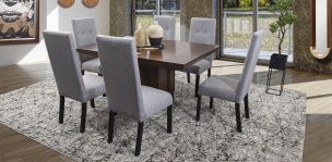 Comedor Odisey Con Sillas Odin Gris 7 Piezas