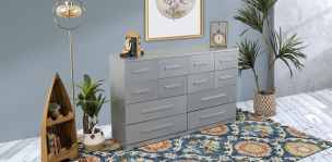 Cómoda Con 12 Cajones Zoe Life Plata