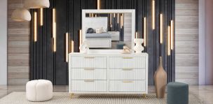 Cómoda Con Espejo Akira Blanco