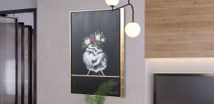 Cuadro Decorativo Giardino I Negro