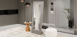 Espejo Vertical Adam Gris