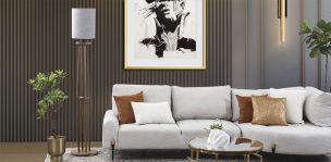 Lámpara De Piso Loreto Beige