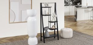 Librero Con 4 Entrepaños Nápoles Negro