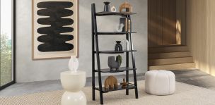 Librero Con Entrepaños Nápoles Negro 