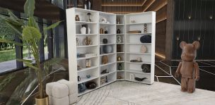 Librero con Esquinero Tobby Life Blanco