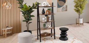 Librero Con Entrepaños Nápoles Café Parota