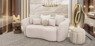 Sofá 2 Plazas Alana Beige