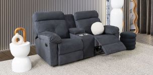 Sofá 2 Plazas Con Reclinables Estonia Gris