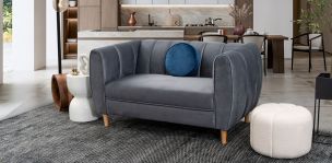 Sofá 2 Plazas Castell Gris Oxford