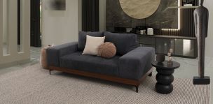 Sofá 2 Plazas Maya Gris Oxford