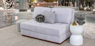 Sofá 2 Plazas Sin Brazos Tifany Plus Blanco