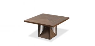 Mesa De Comedor Cuadrado 140 X 140 Cm Malta Café 