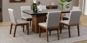Comedor Rectangular Birmania Gris 7 Piezas