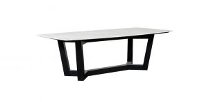 Mesa Comedor De Mármol 240 X 120 Cm Huxley CL Negro 