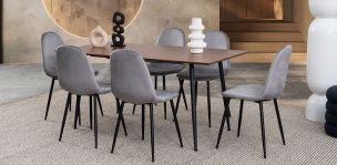 Comedor Con Extensión Camargo Gris 7 Piezas