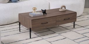 Mesa De Centro Rectangular Vanila Café