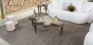 Mesa De Centro Irregular Gia Dorado