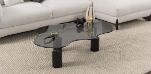 Mesa De Centro Cristal Murk Negro
