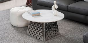 Mesa De Centro Redonda Winter Plata