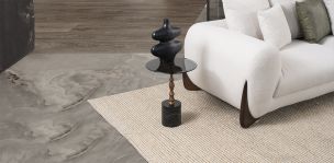 Mesa Lateral Redonda Cristal Murk Negro