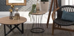 Mesa Lateral Redonda Nápoles Café Parota