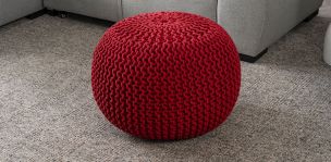 Puff Balboa Rojo 60 x 60 Cm