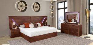 Recámara King Size Nevada Café 5 Piezas