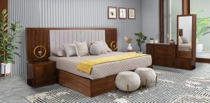 Recámara King Size Gobelline Café 4 Piezas