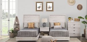 Recámara Individual Haití Con Buró Jr Blanco 3 Piezas