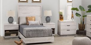 Recámara Individual Haití Con Buró Jr Blanco 2 Piezas