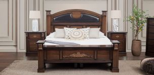 Recámara King Size  Mali Café Nogal 3 Piezas