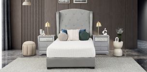 Recámara Matrimonial Perla Plus Gris 3 Piezas