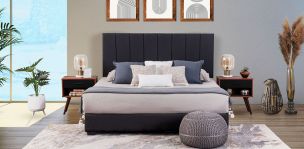 Recámara King Size American Negro 3 Piezas