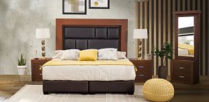 Recámara King Size Bali New Avellana 5 Piezas